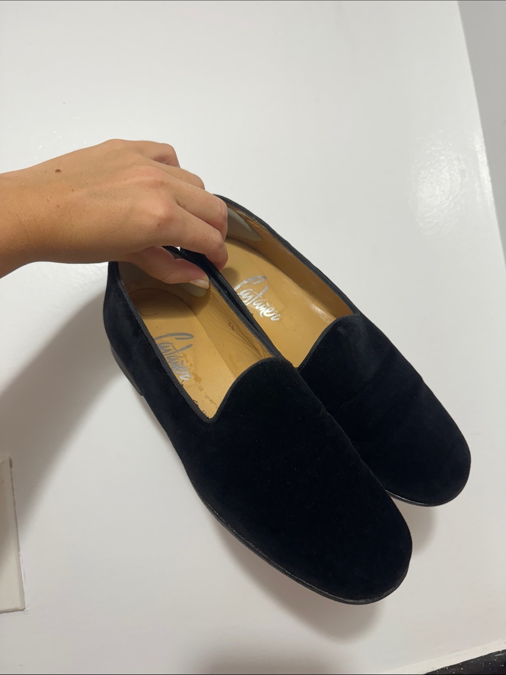 Castañer Black Velvet Loafers